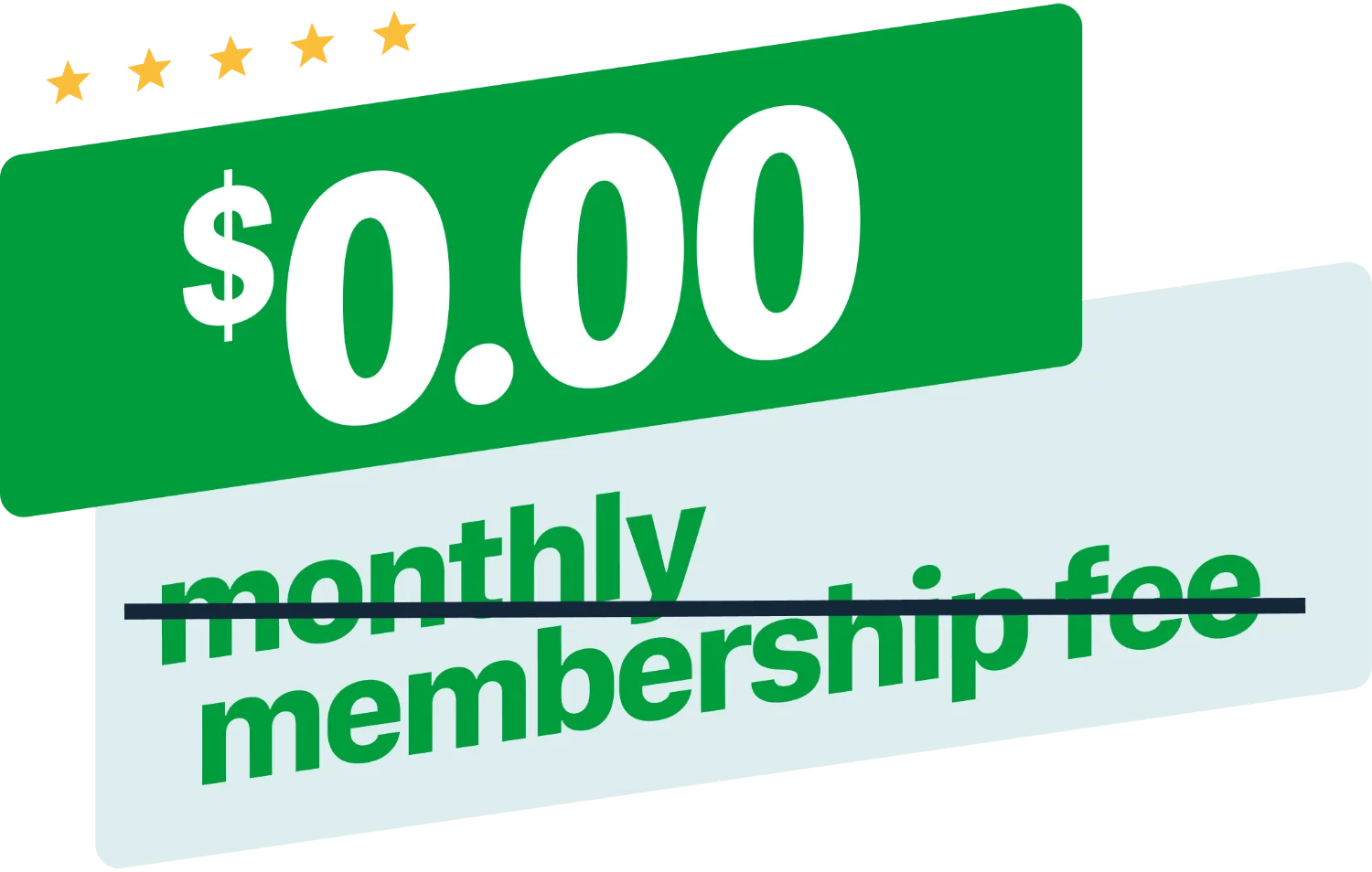 $0.00 monthly membership fee